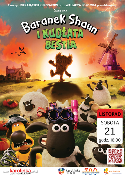 Plakat wydarzenia Kino Baranek Shaun i kudłata bestia